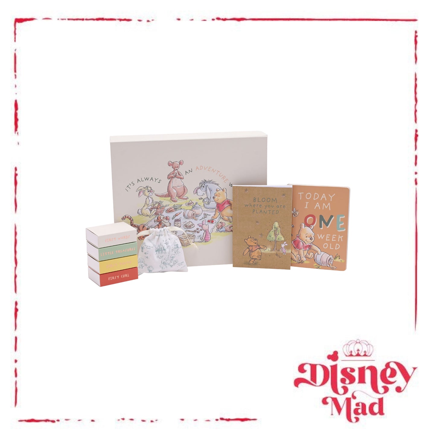 Disney Winnie The Pooh Keepsake Box with 12 x Milestone Cards