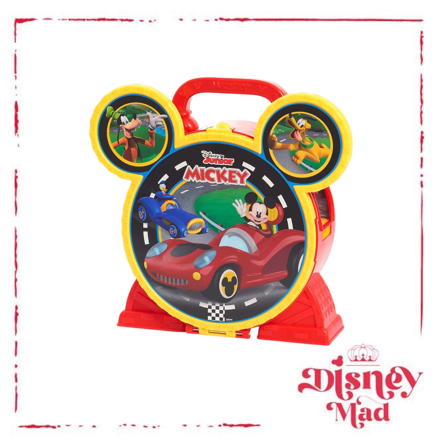 Disney Junior Mickey Mouse Stow ’n Go Garage, Figure and Vehicle Playset