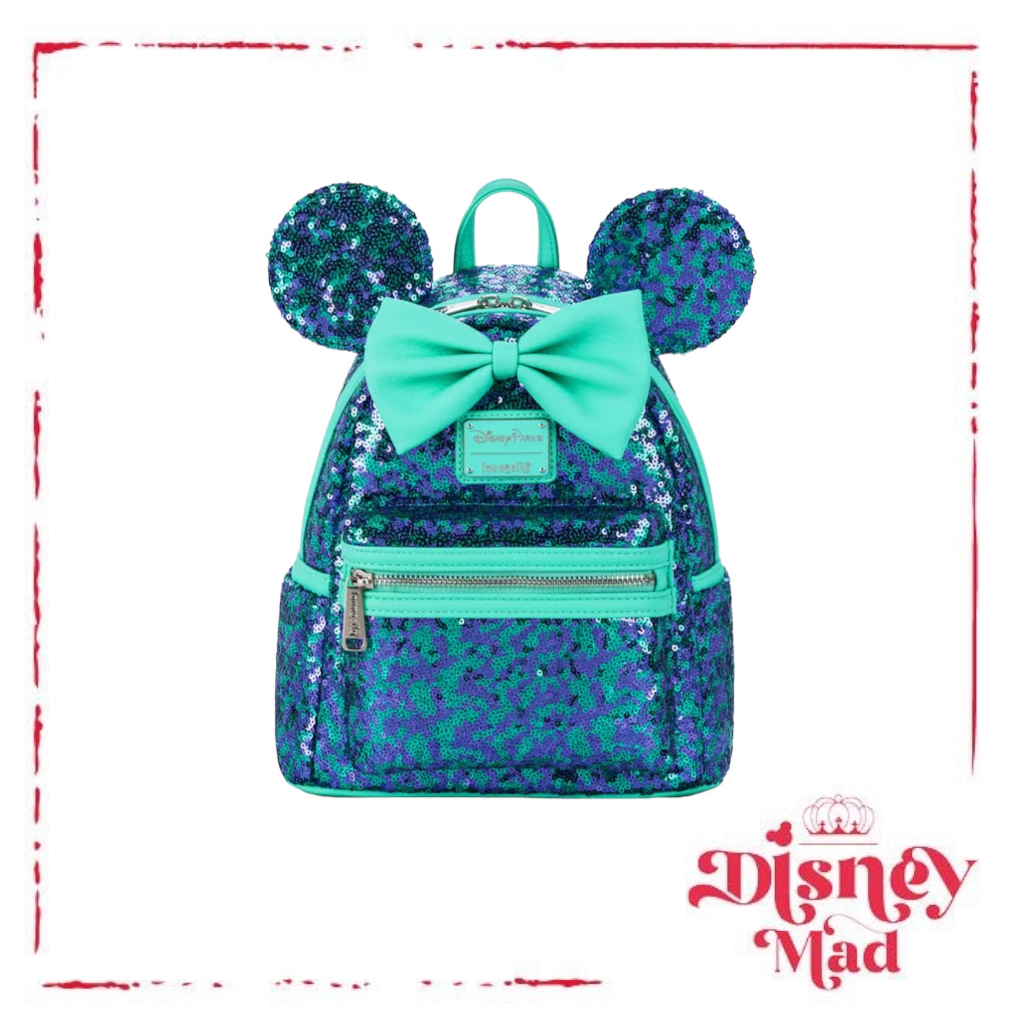 Disney Parks Purple Sequin Loungefly Mini popular Backpack