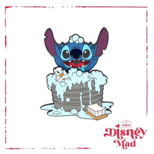 Loungefly Disney Lilo & Stitch Stitch Bath Tub Slider Enamel Pin 2022 HT Expo Exclusive