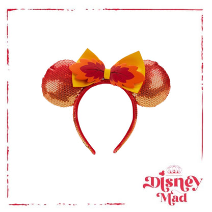 Disney Fall Minnie Mouse Sequin Ombre Ear Headband