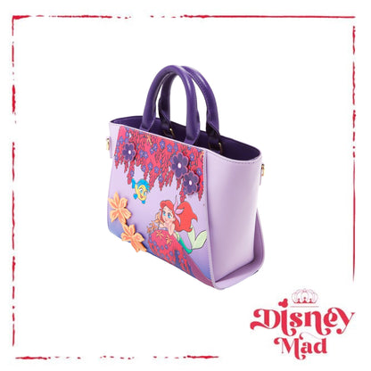 The Little Mermaid Floral Handbag - BoxLunch Exclusive