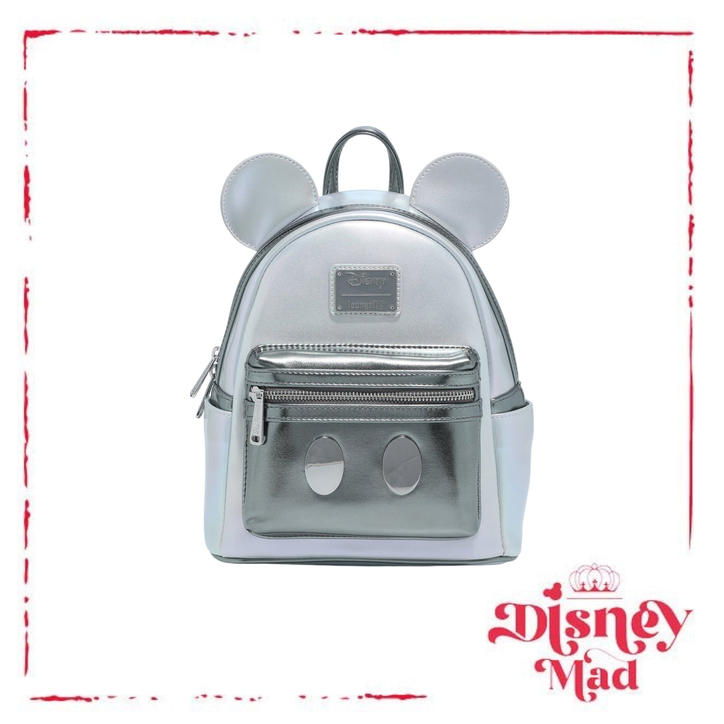 Loungefly Disney100 Mickey Mouse Platinum Mini Backpack