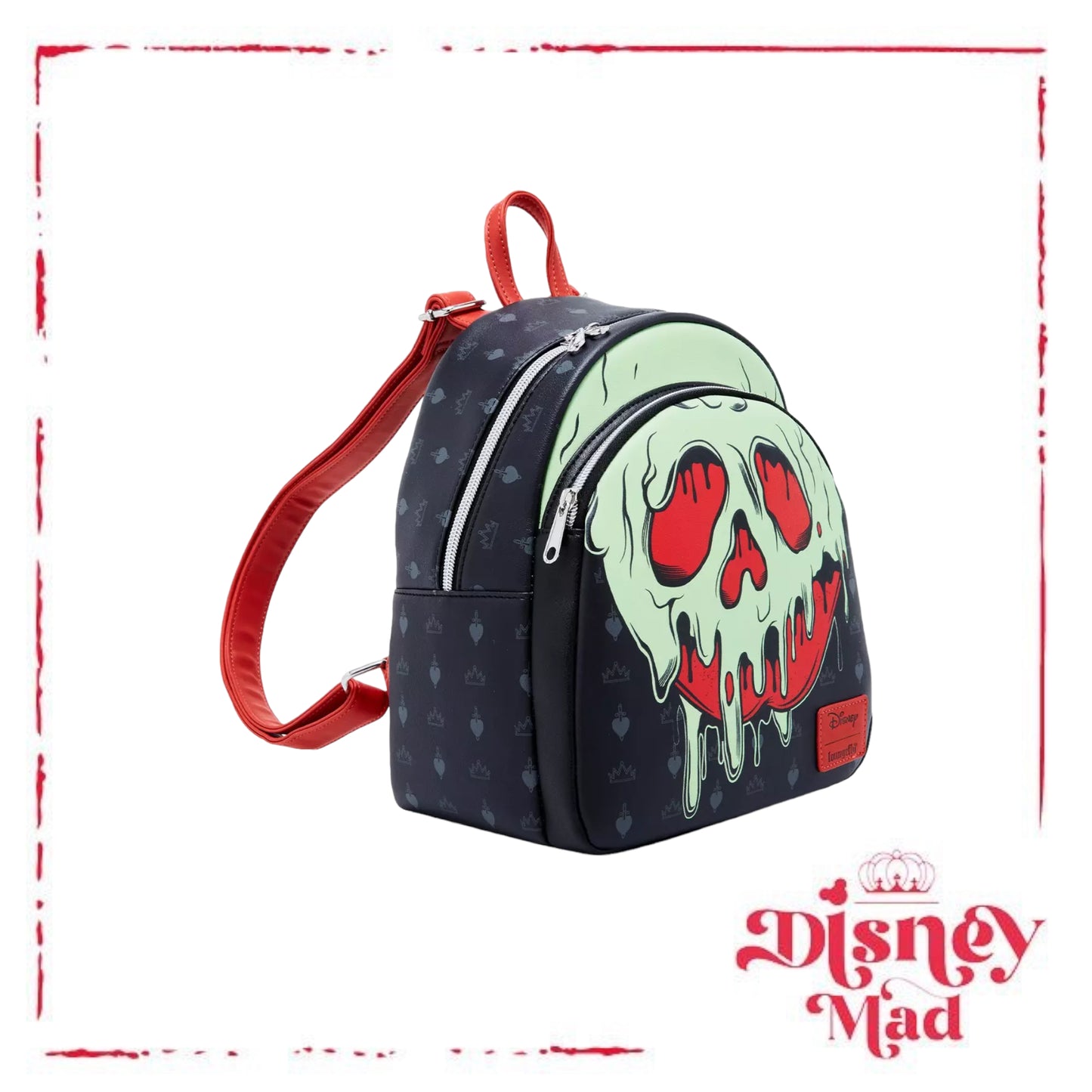 Loungefly Disney Snow White And The Seven Dwarfs Poison Apple Glow-In-The-Dark Mini Backpack