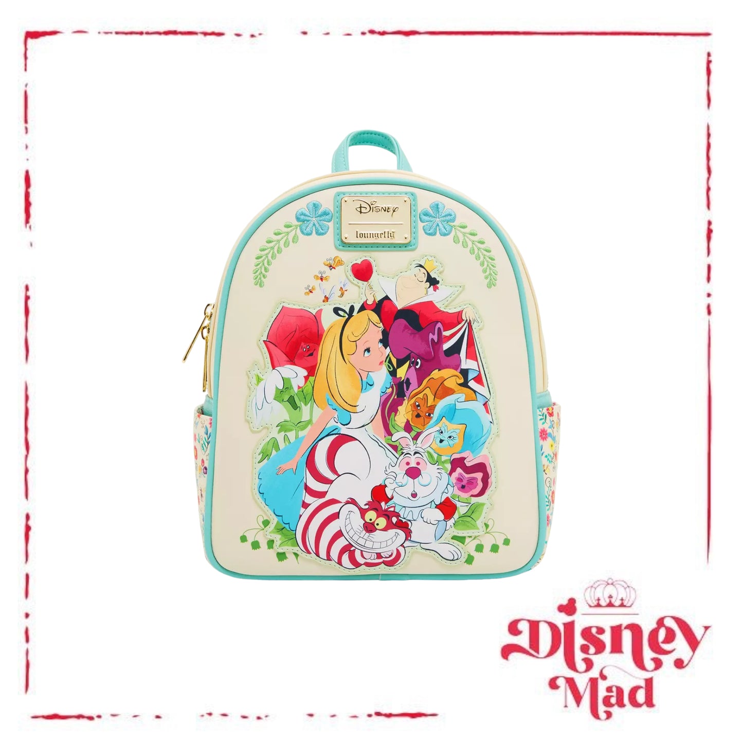 Loungefly Disney Alice in Wonderland Floral Character Portrait Mini Backpack