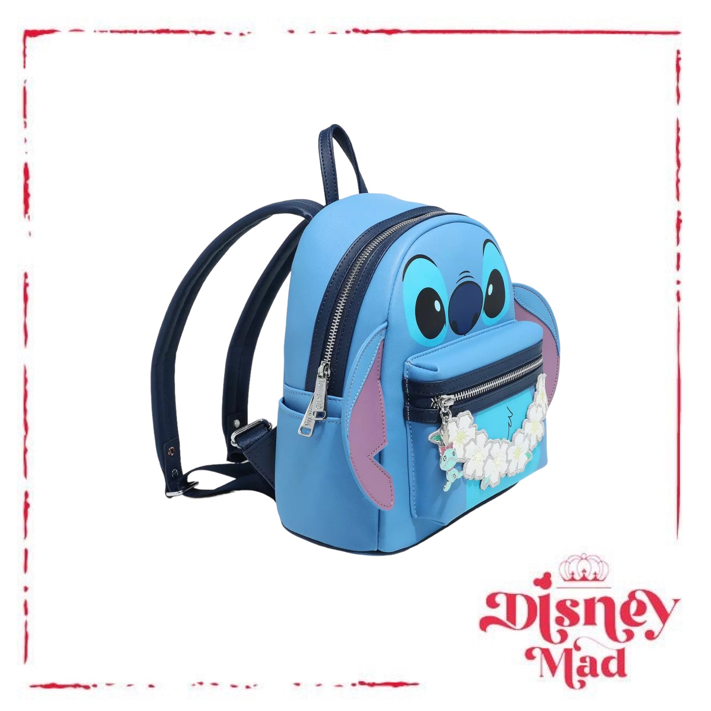 Loungefly Disney Lilo & Stitch Figural Stitch with Lei Mini Backpack