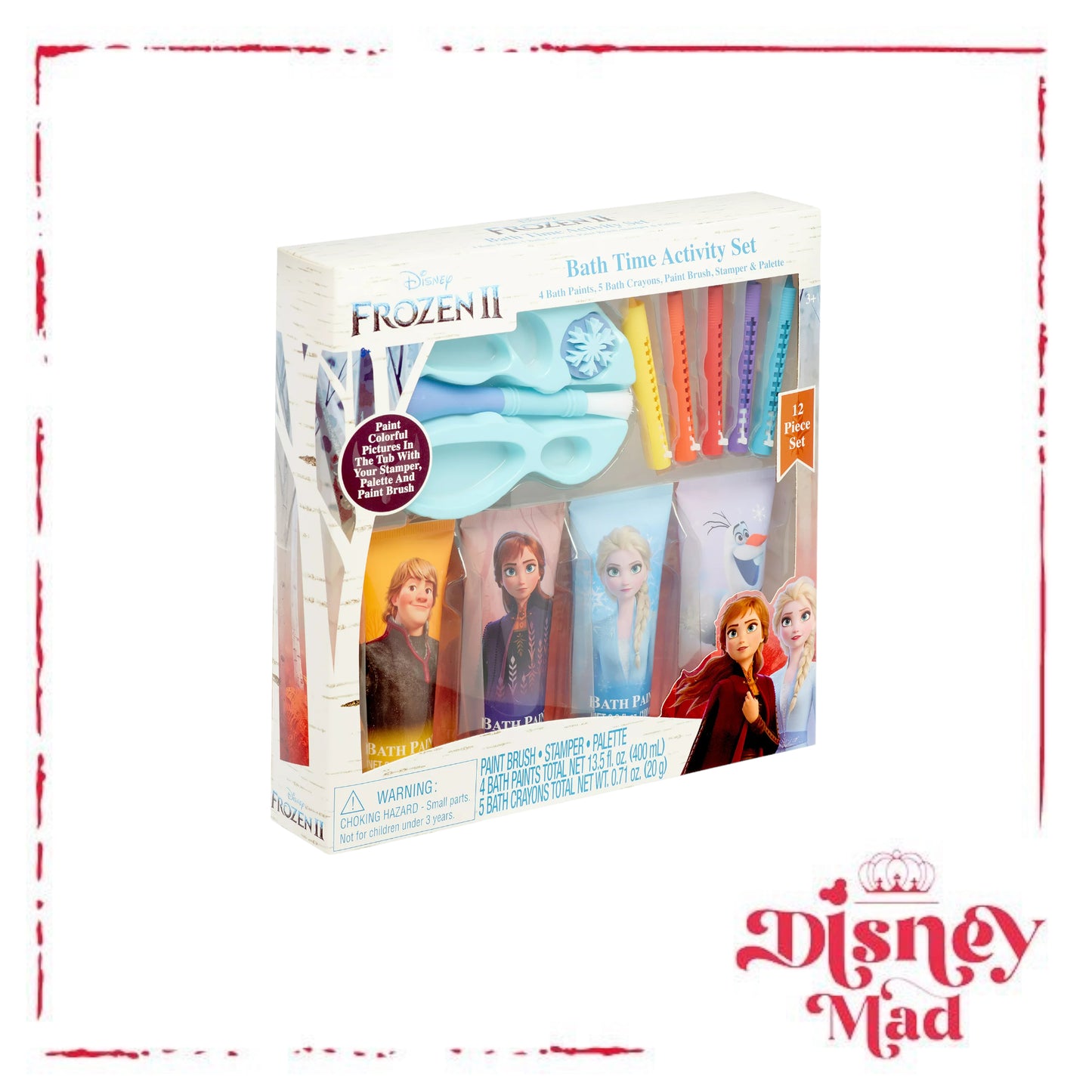 Frozen II 12-Piece Bath Time Activity Set