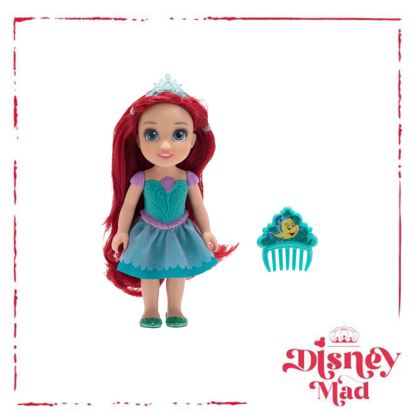 Disney Princess the Little Mermaid Petite Ariel 6 inch Fashion Doll with Beautiful Outfit and Comb