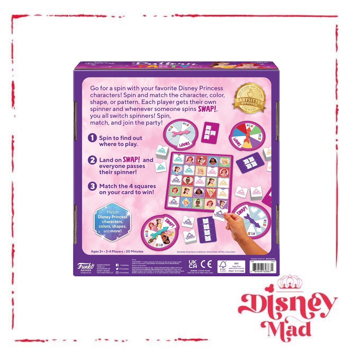 Disney Princess Pattern Party Game