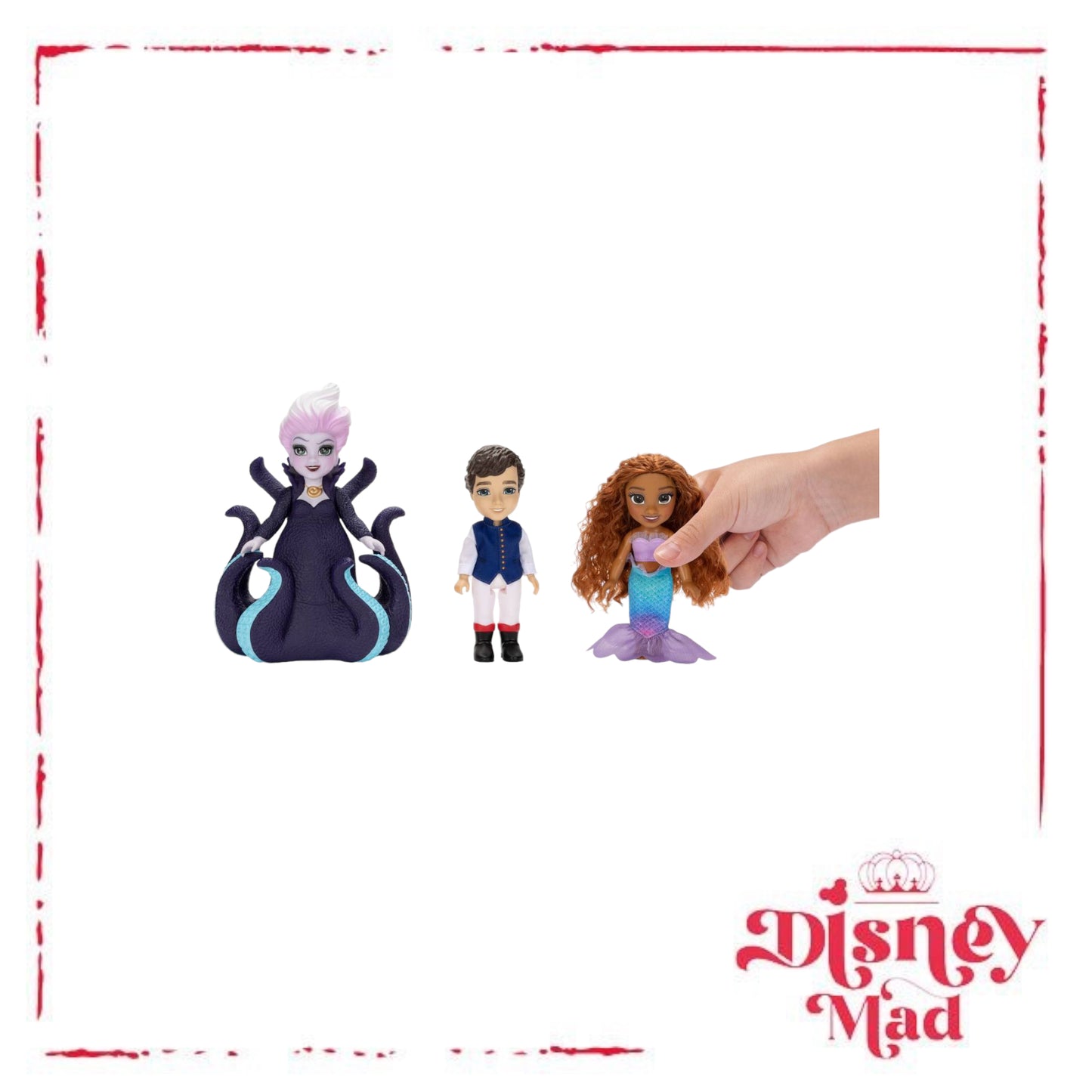 Disney’s The Little Mermaid Ariel, Ursula & Eric 6" Petite Doll Gift Set