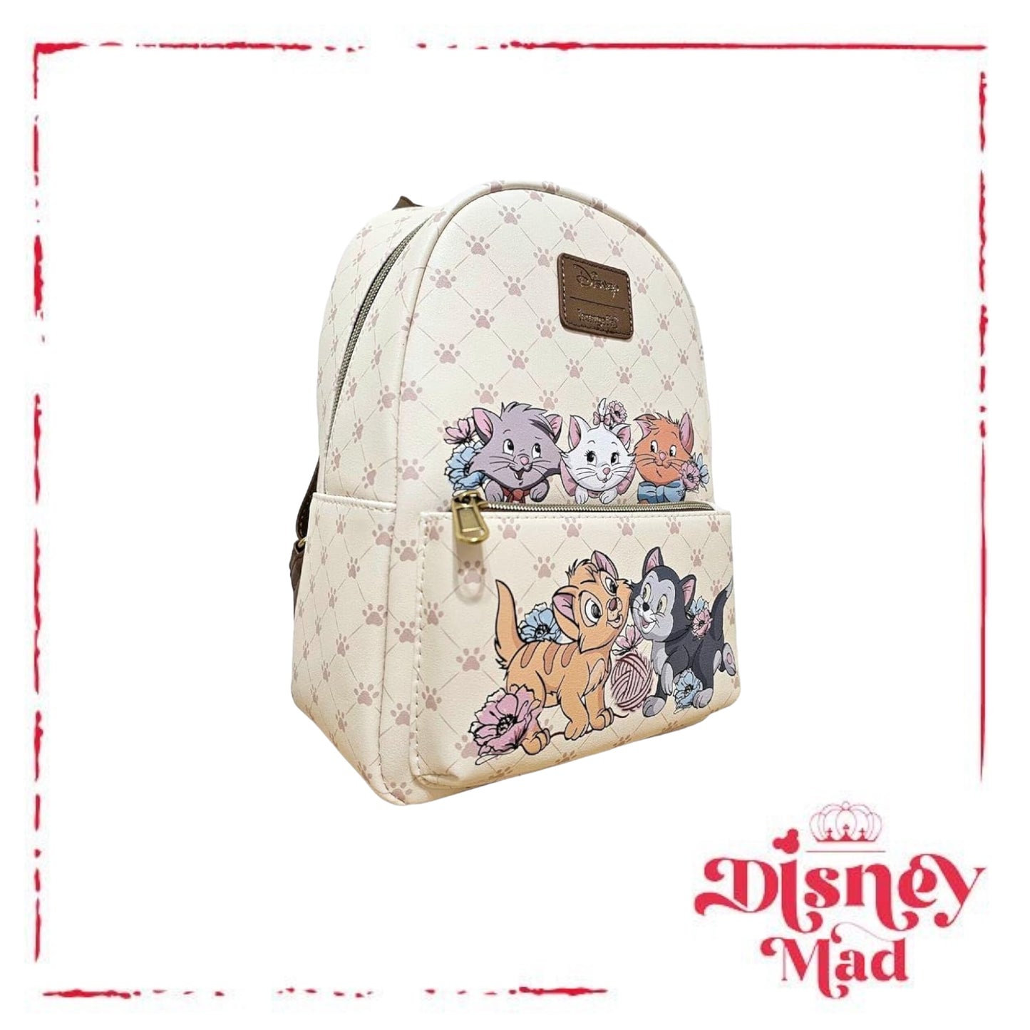 Loungefly Disney Cats Flower Quilt Mini Backpack