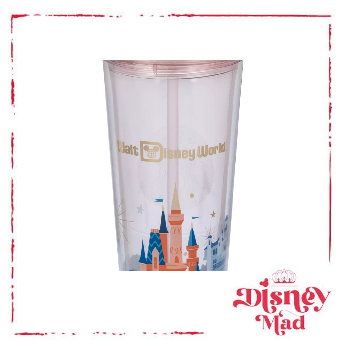 Cinderella Castle Starbucks® Tumbler with Straw – Walt Disney World