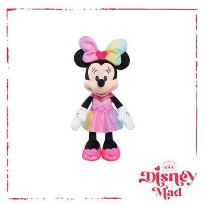 Disney Junior Minnie Mouse Sparkle and Sing Minnie Mouse, 13 Inch Feature Plush with Lights and Sounds