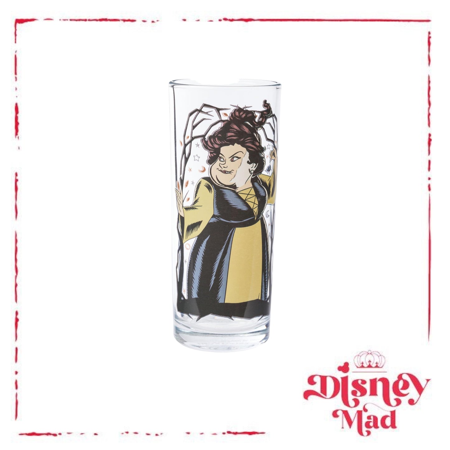 Disney Hocus Pocus Tree Frame Pose Set Boxed 4 Pack Tumbler Glass Set, 10 Ounces