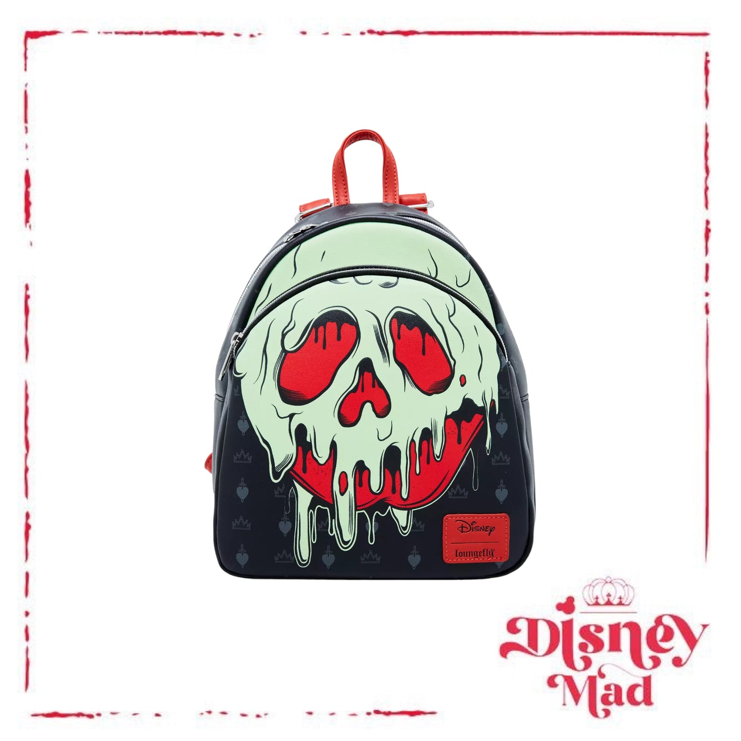 Loungefly Disney Snow White And The Seven Dwarfs Poison Apple Glow-In-The-Dark Mini Backpack