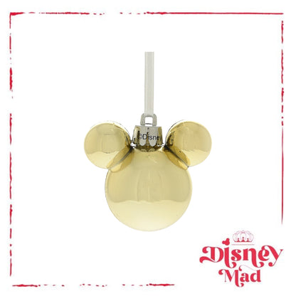 Set of 12 Mini Mickey Baubles Assorted Finishes - Pink and Gold