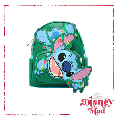 Loungefly Disney Lilo & Stitch Christmas Lights Stitch Light-Up Mini Backpack