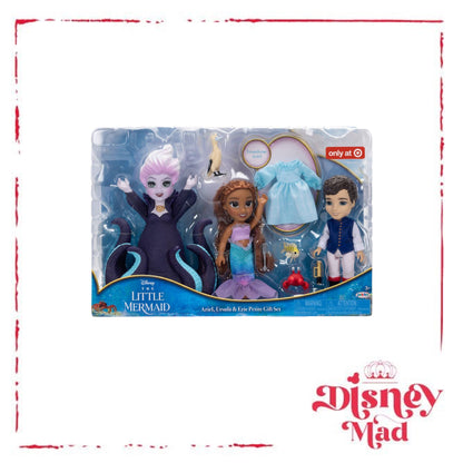 Disney’s The Little Mermaid Ariel, Ursula & Eric 6" Petite Doll Gift Set