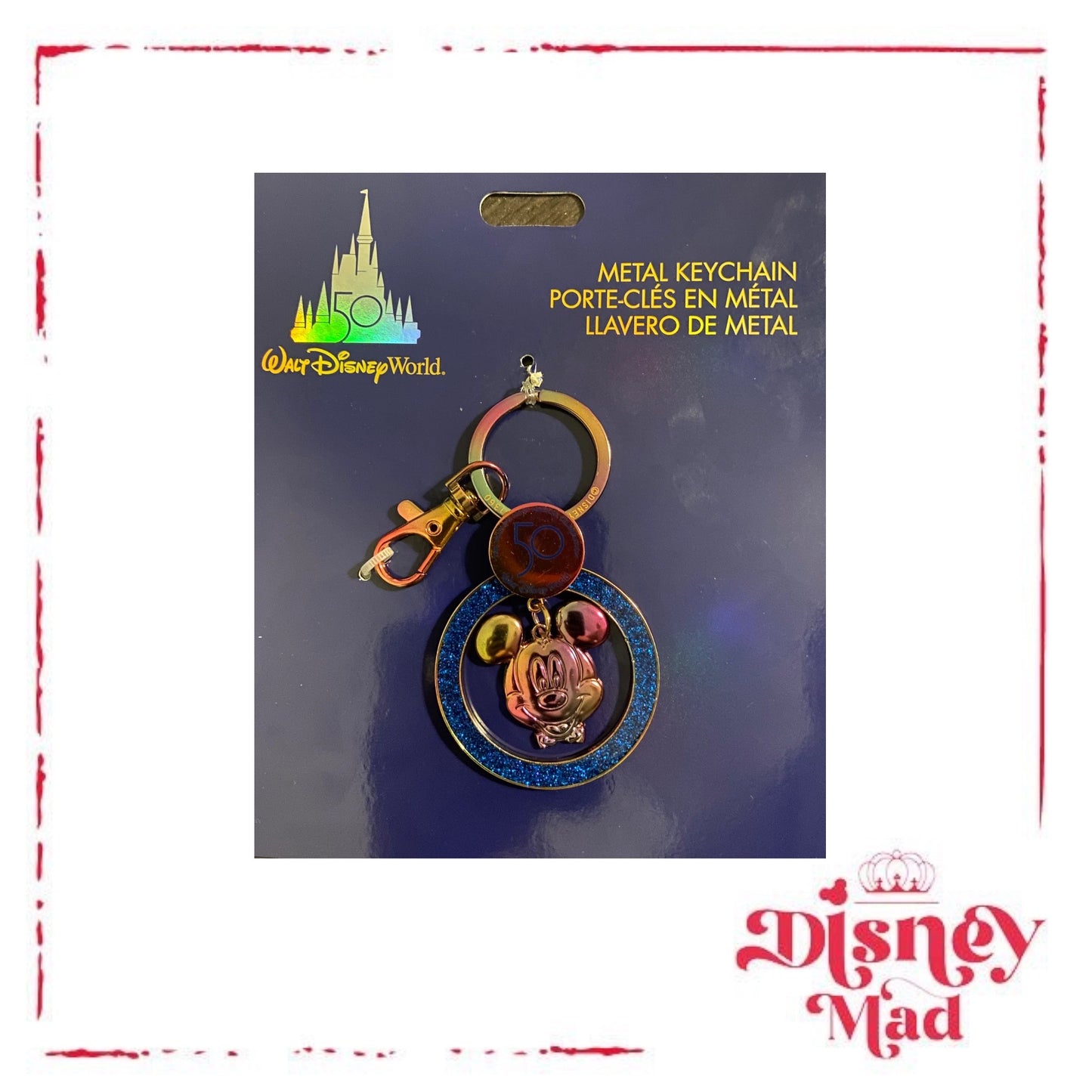 Walt disney world 50th anniversary metal keychain - Disney Parks