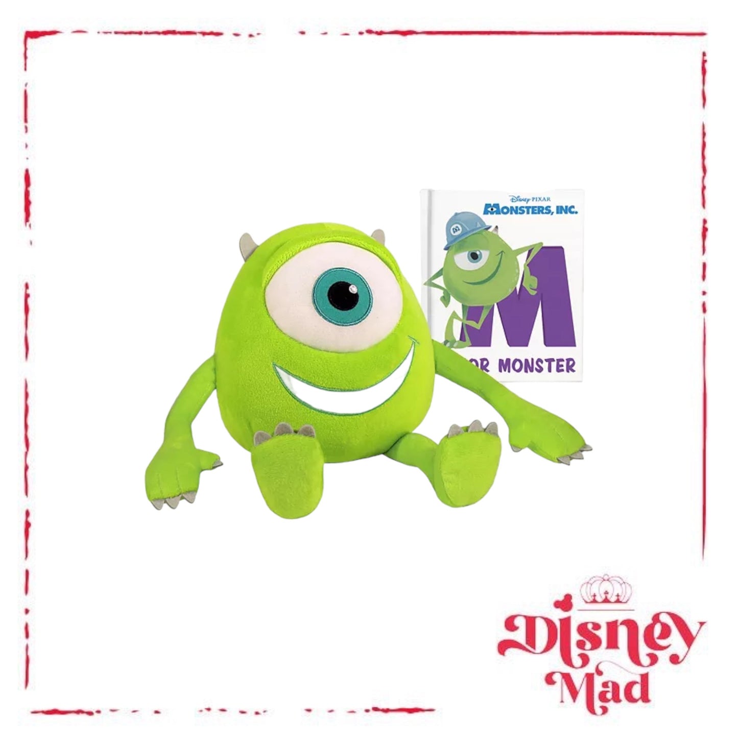 Monsters Inc. Mike Plush Toy and Book Bundle