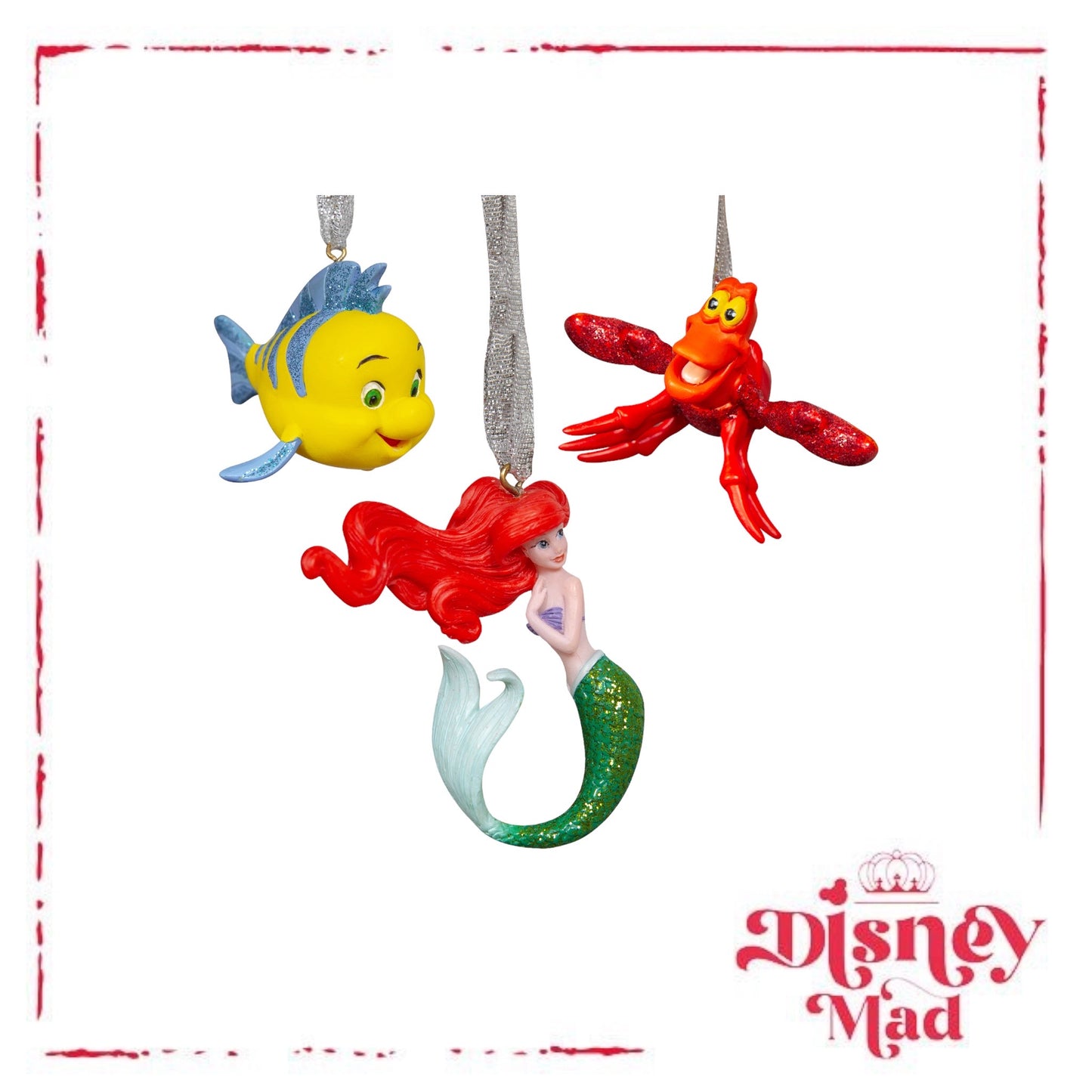 Disney Little Mermaid Set of 3 Hanging Decorations