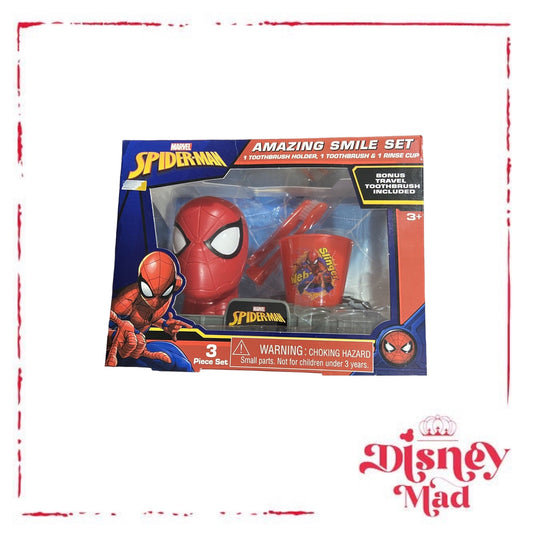 Spider-Man Amazing Smile Set - Toothbrush Holder, Toothbrush & Rinse Cup