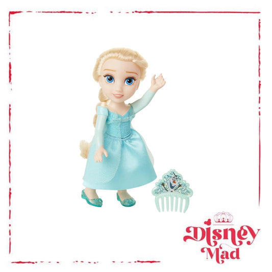 Disney Frozen Princess Elsa 6" Petite Doll with Glittered Hard Bodice and Comb