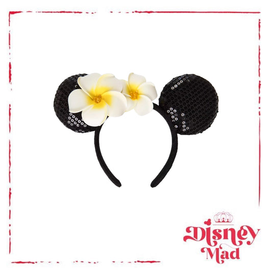 Minnie Mouse Ear Headband with Plumeria – Aulani, A Disney Resort & Spa