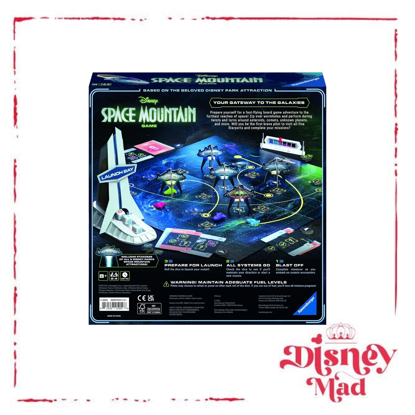 Disney Space Mountain, All Systems Go Board Game