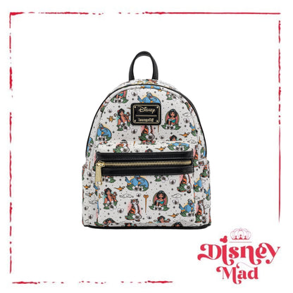 Loungefly Disney Aladdin Tattoo AOP Mini Backpack