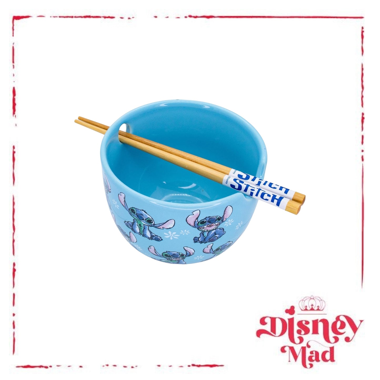 Disney Lilo & Stitch Noodle Bowl With Chopsticks