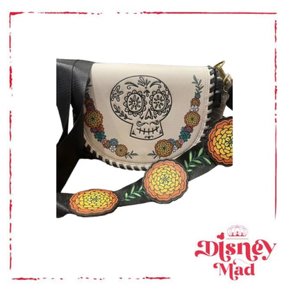 Disney Parks Pixar Coco Floral Skull Loungefly Crossbody - Disney Parks