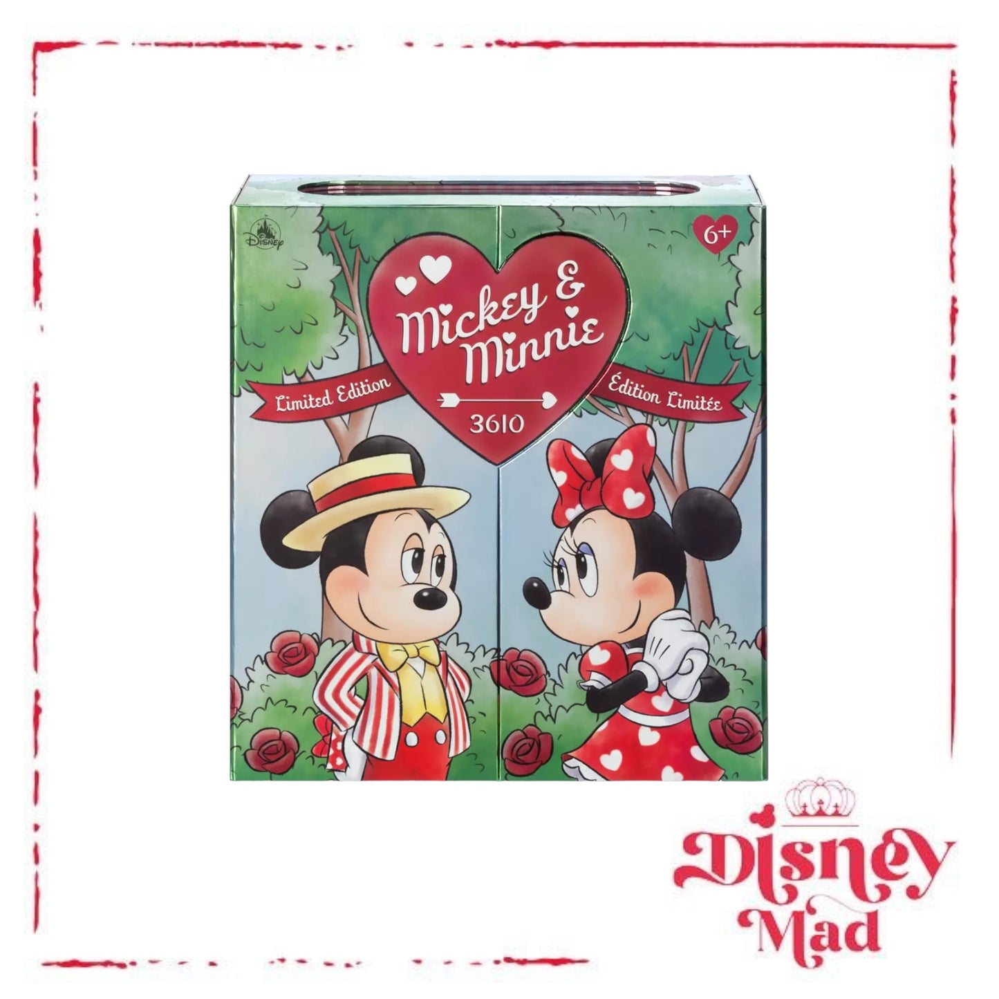 Mickey Mouse and Minnie Mouse Valentine's Day Limited Edition Doll Set – 12''