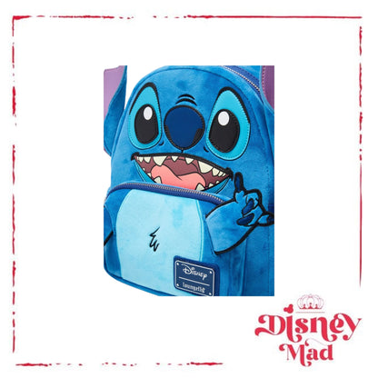 Loungefly Disney Lilo & Stitch Figural Fuzzy Stitch Mini Backpack