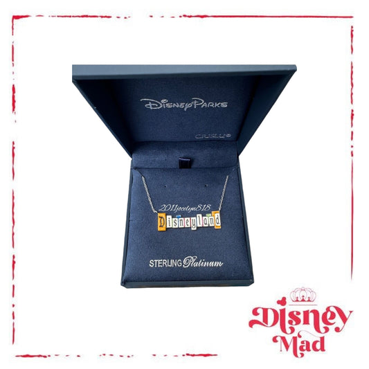 Disney Parks Crislu Disneyland Exclusive Marquee Necklace