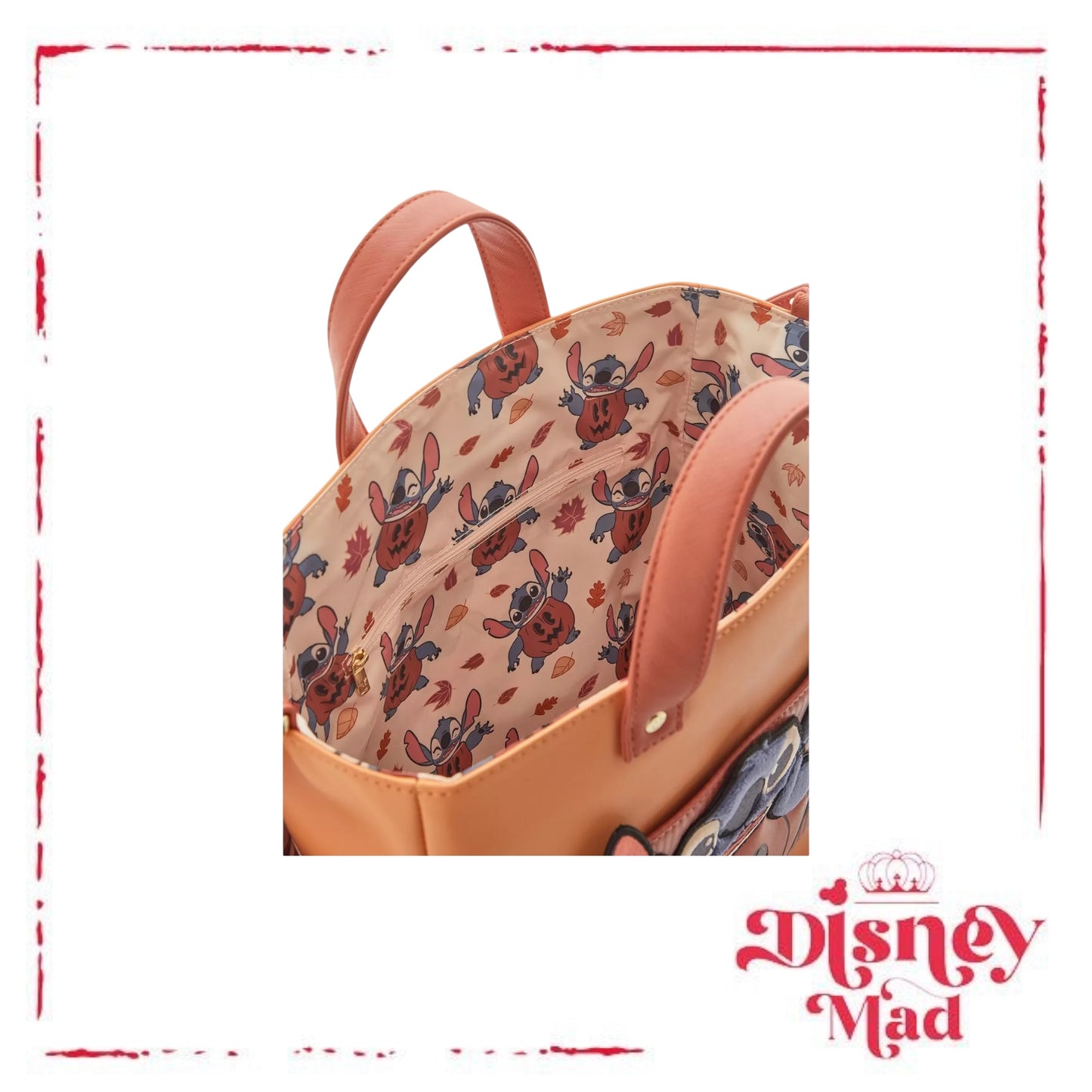 Loungefly Disney Lilo & Stitch Pumpkin Stitch Tote Bag