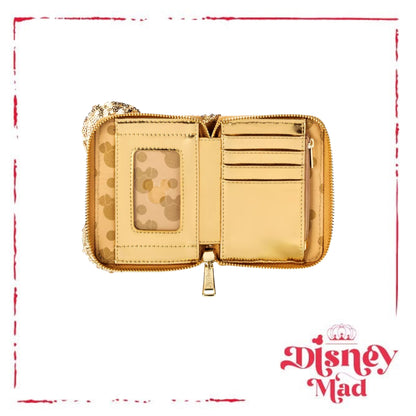 Minnie Mouse Gold Sequin Loungefly Wallet - Disney Parks