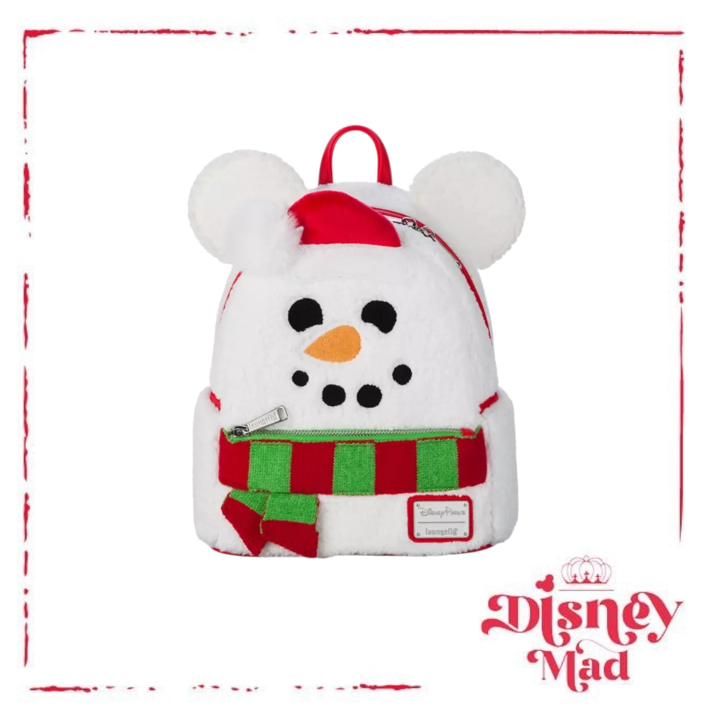 Mickey Mouse Snowman Holiday Loungefly Mini Backpack