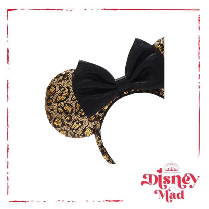 Disney Parks Minnie Mouse Leopard Sequin Ears Headband