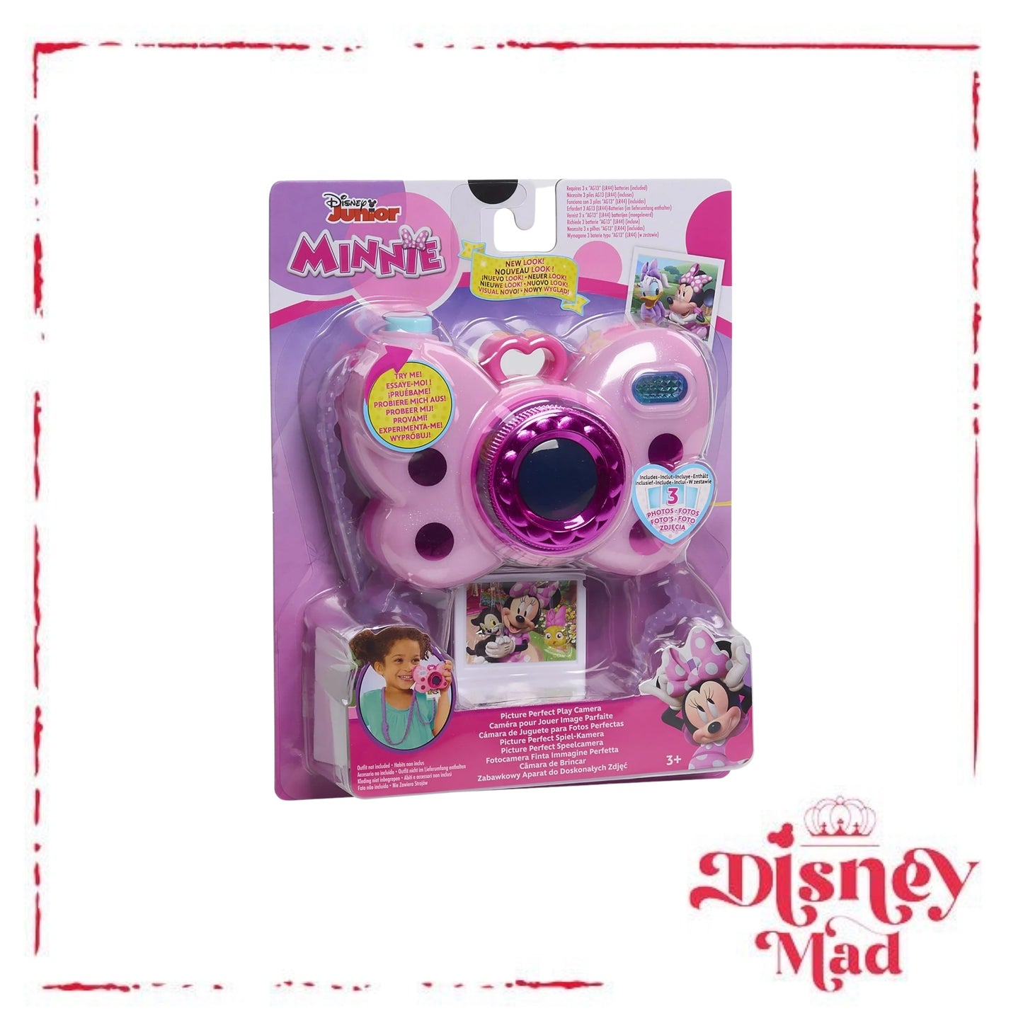 Disney Junior Minnie Mouse Picture Perfect Play Camera, Lights and Sounds