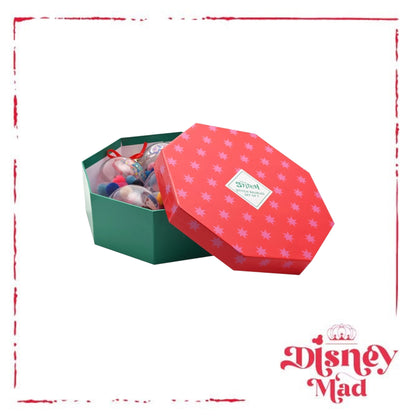 Disney Set Of 7 Baubles With Gift Box -Stitch With Pom Pots