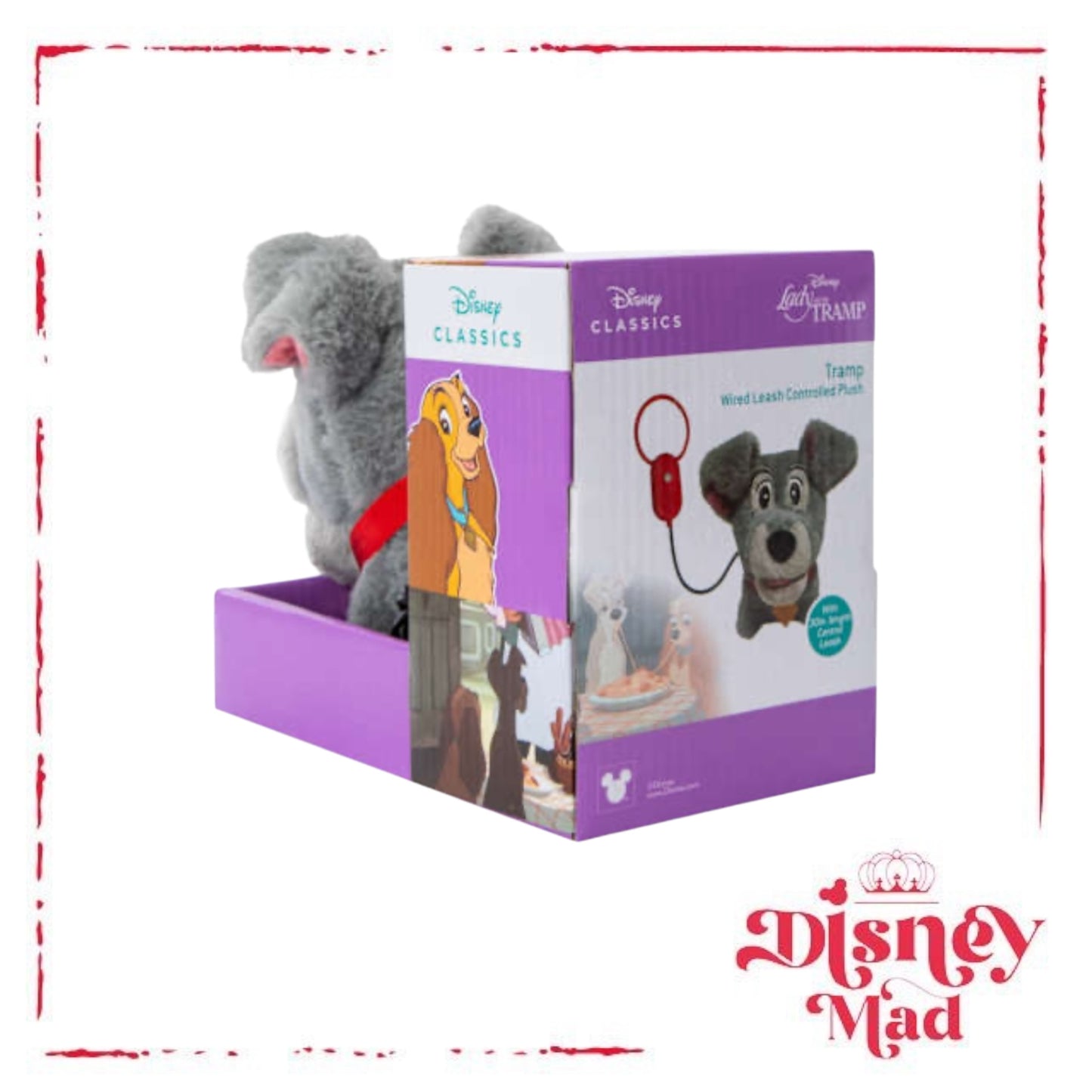 Disney Wire Leash Controlled Tramp Plush Toy