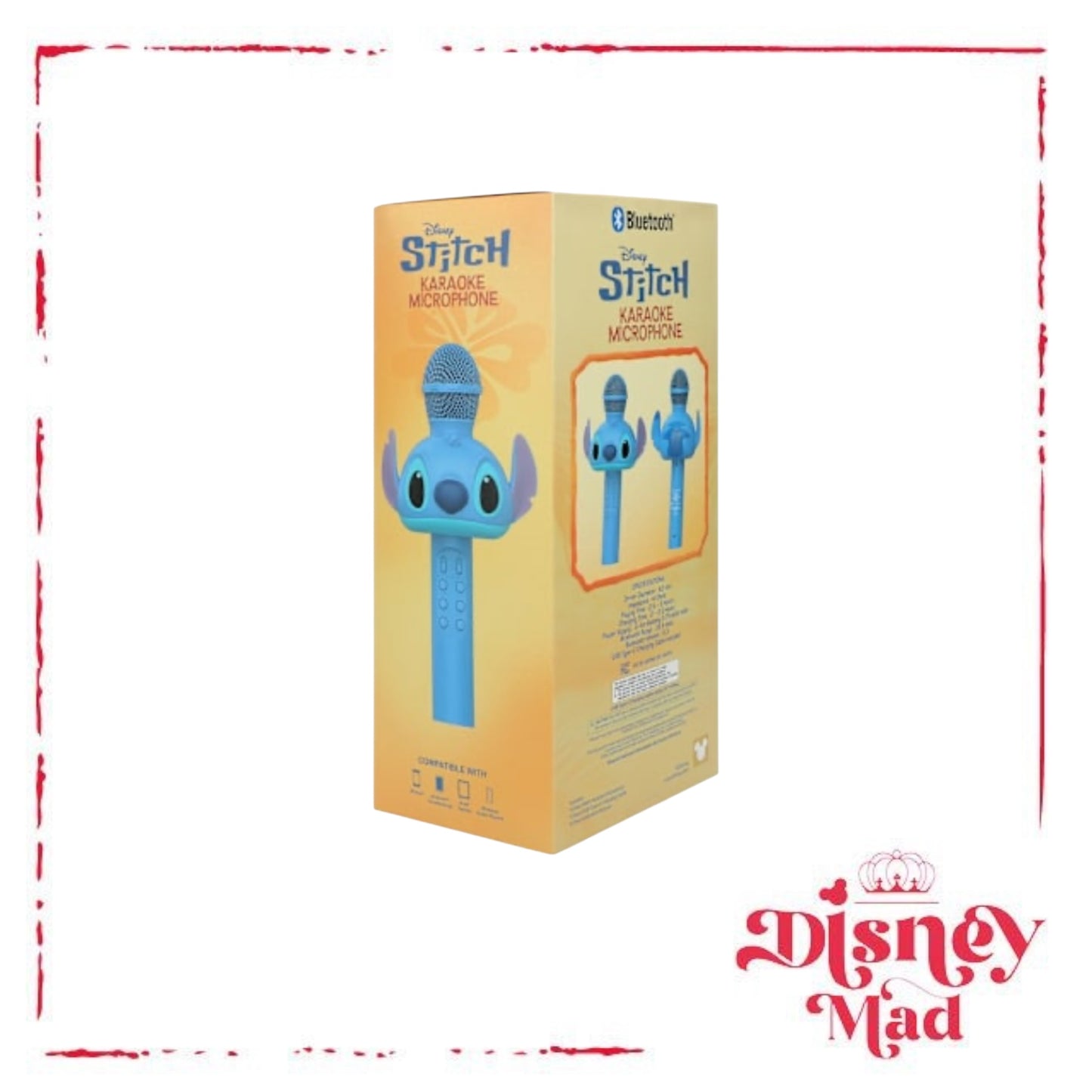 Disney Figural Stitch Bluetooth® LED Karaoke Microphone