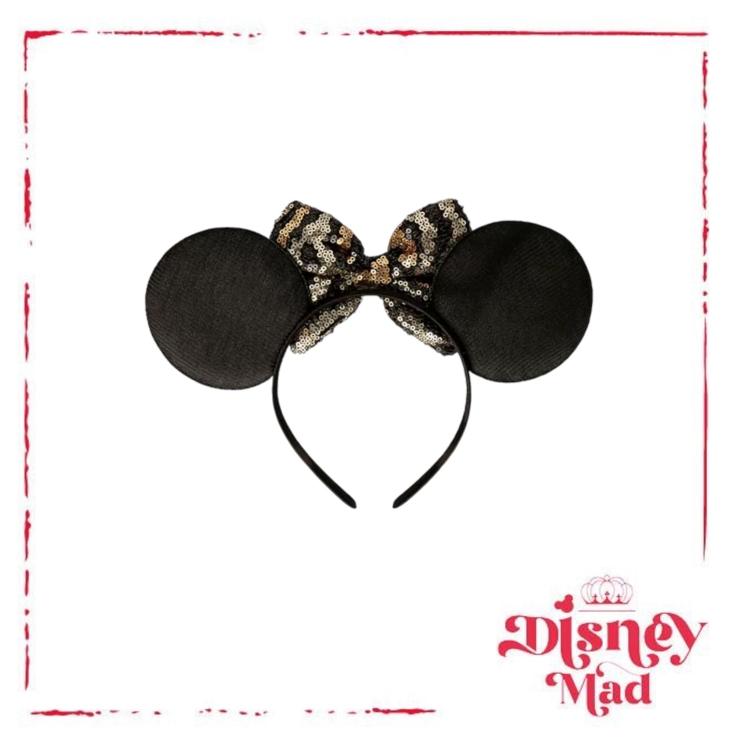 Disney Minnie Mouse Fashion Cheetah Sequin Bow Headband