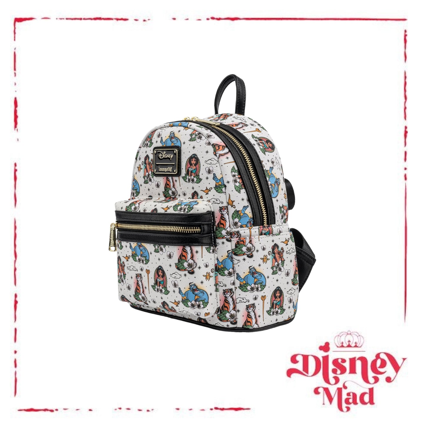 Loungefly Disney Aladdin Tattoo AOP Mini Backpack