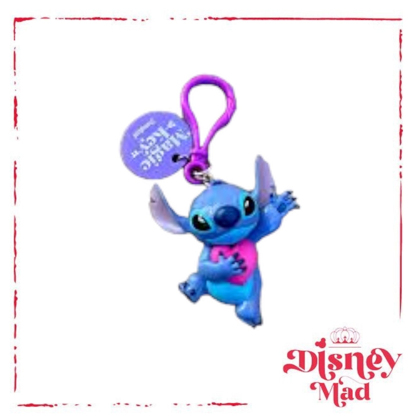 Disneyland Magic Key Stitch Valentine’s Day Clip And Straw