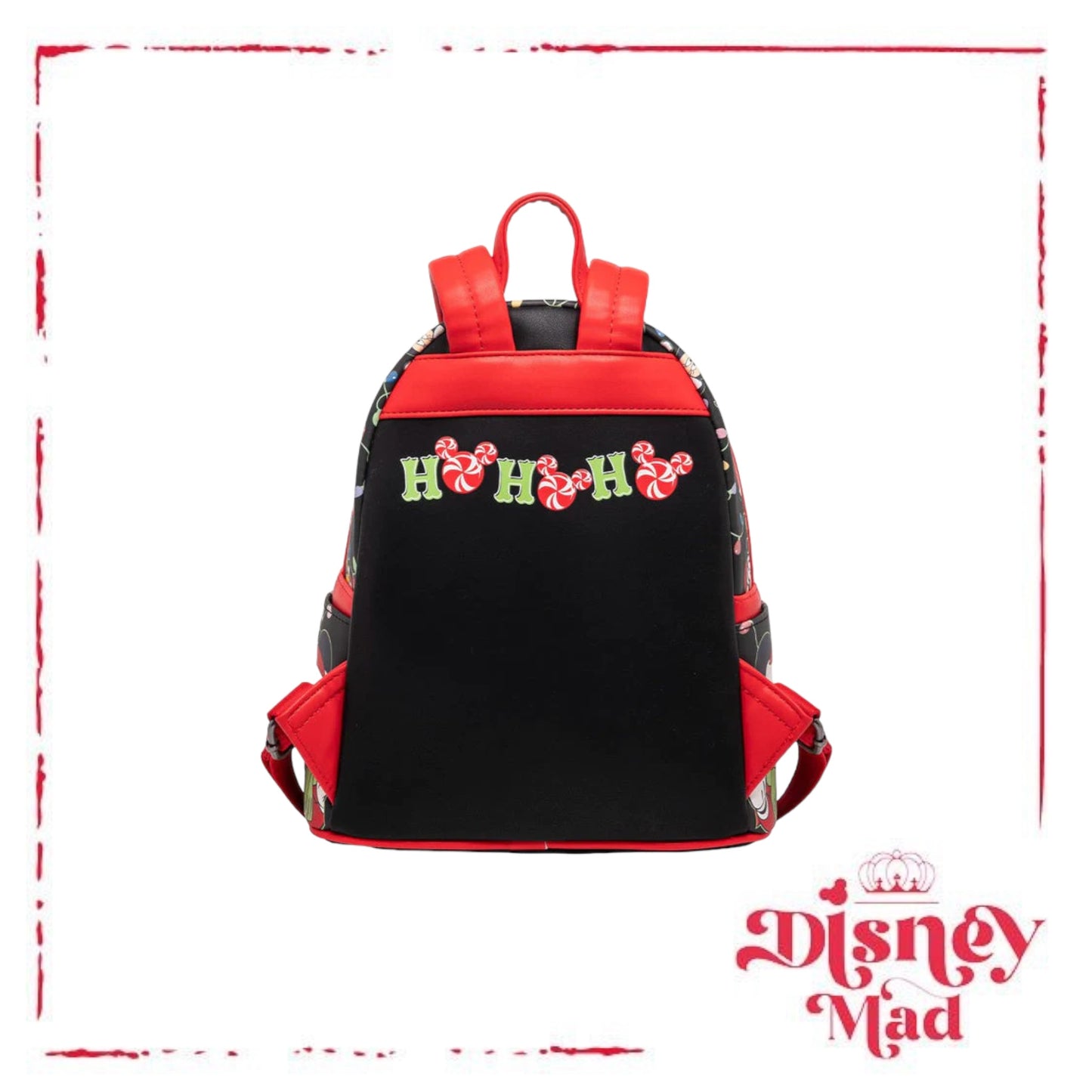 Loungefly Disney Glow in the Dark Santa Mickey and Friends Christmas Lights Mini Backpack