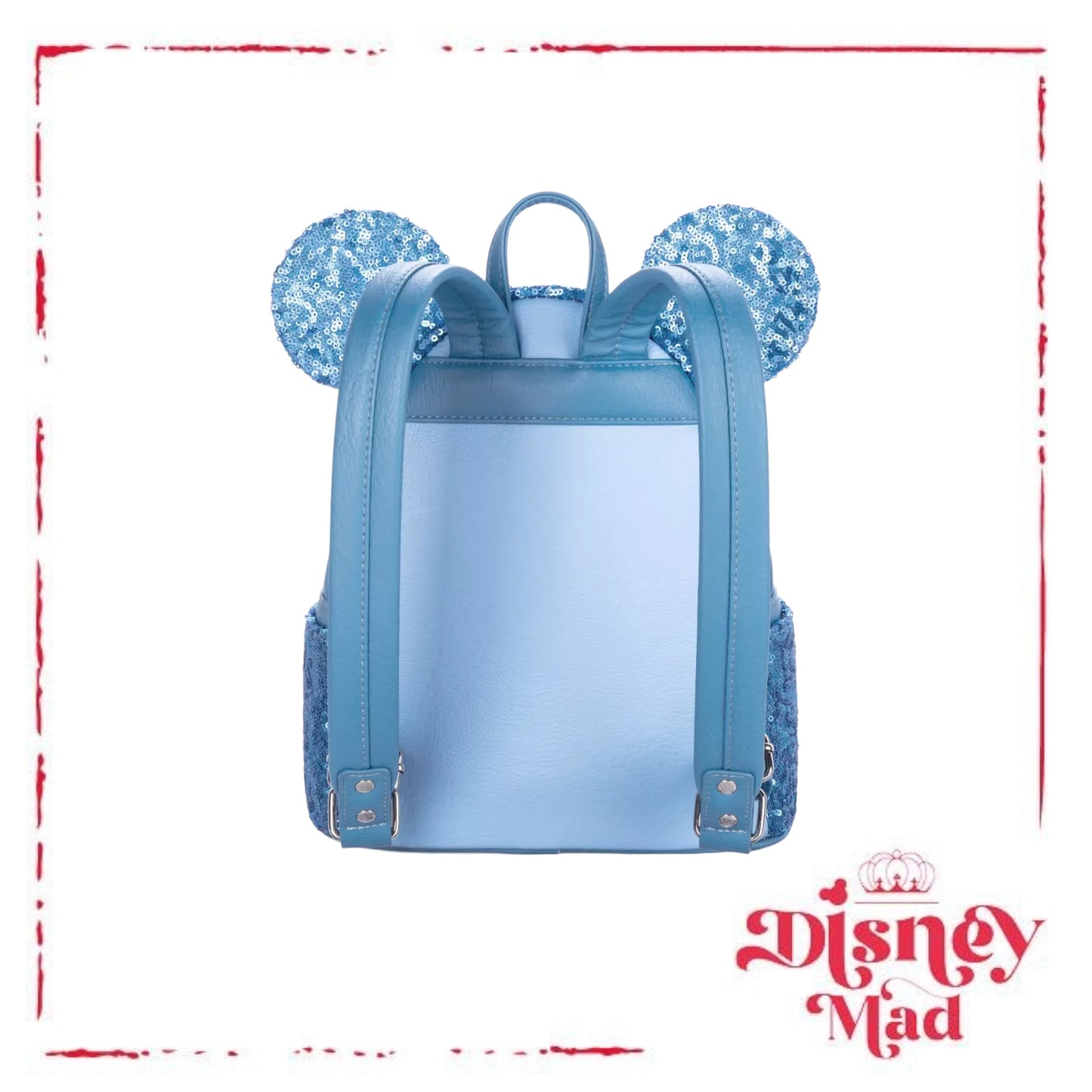 Loungefly Minnie Mouse Blue Hydrangea Colour Story Sequin Mini Backpack