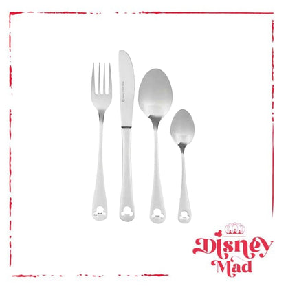 Disney Parks Mickey Mouse Icon Silhouette 24 pcs Satin Finish Silverware Flatware Set - Disney Parks