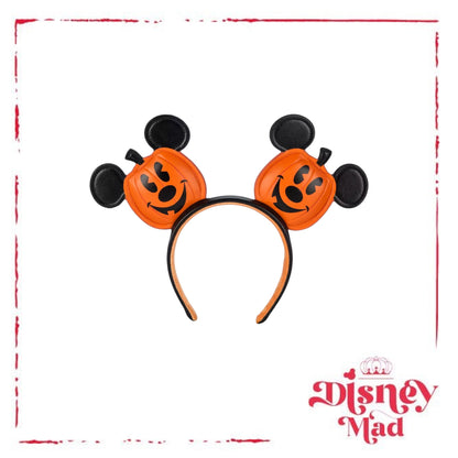 Mickey Mouse Halloween Jack-o'-Lantern Ear Headband - Disney Parks